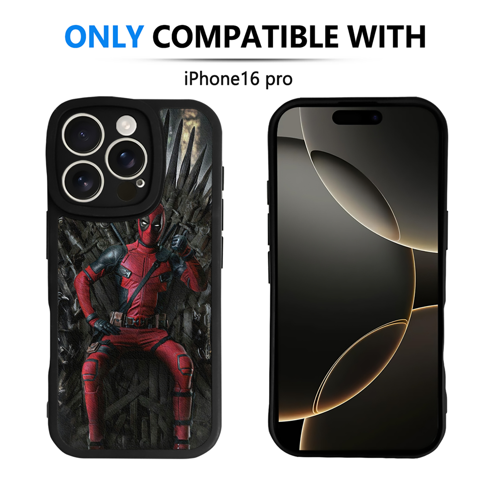 （画像用） Deadpool デッドプール 【iPhone 16シリーズ対応】シリコンスマホケース（レザー調） 材質：シリコン